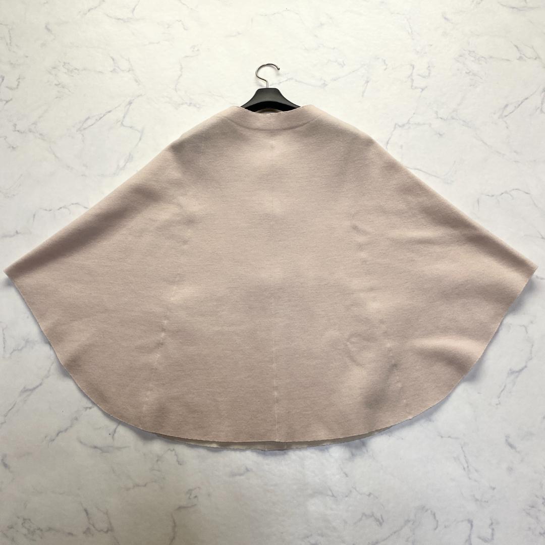 美品✨Rene ポンチョ ダブルフェイス ノーカラー ピンク