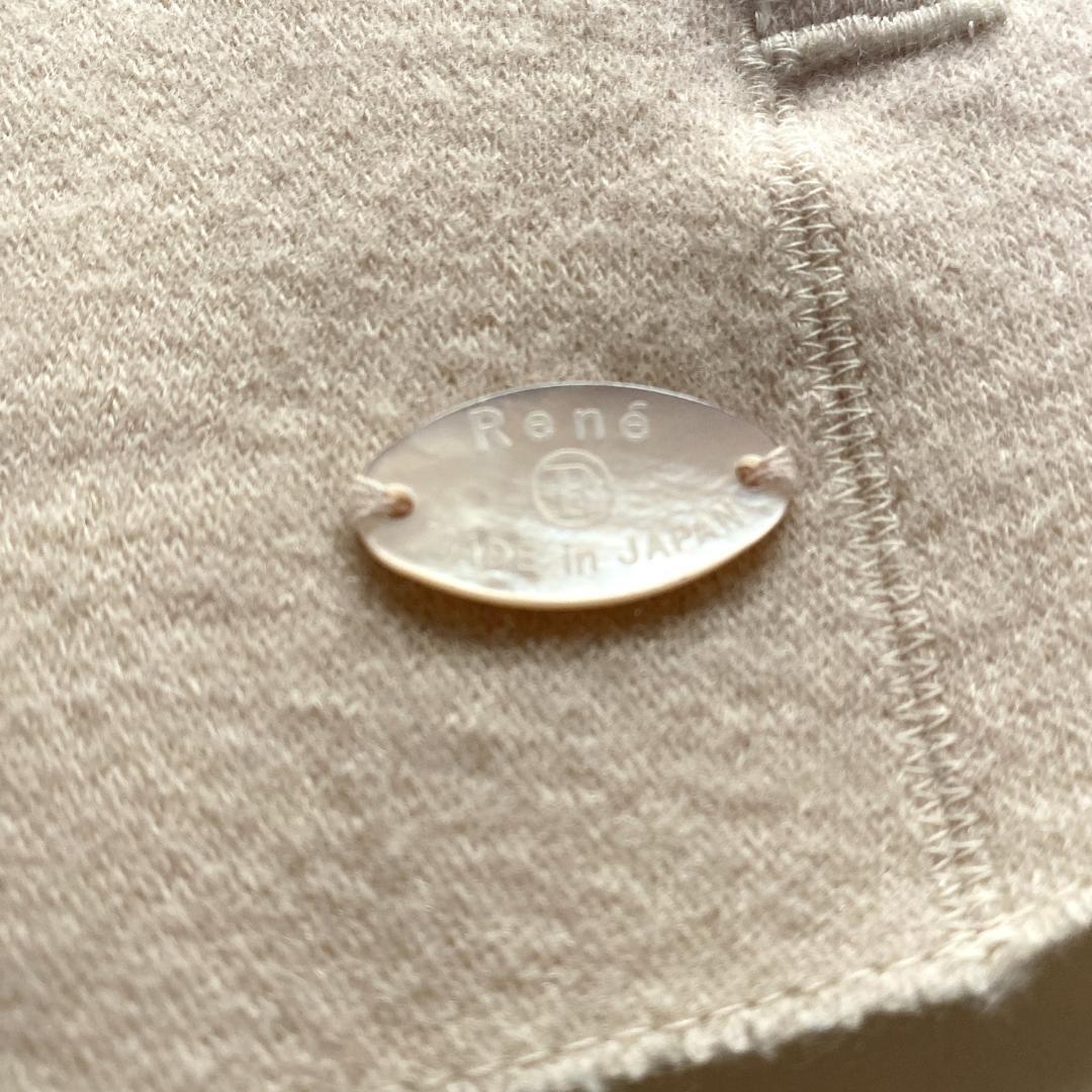 美品✨Rene ポンチョ ダブルフェイス ノーカラー ピンク
