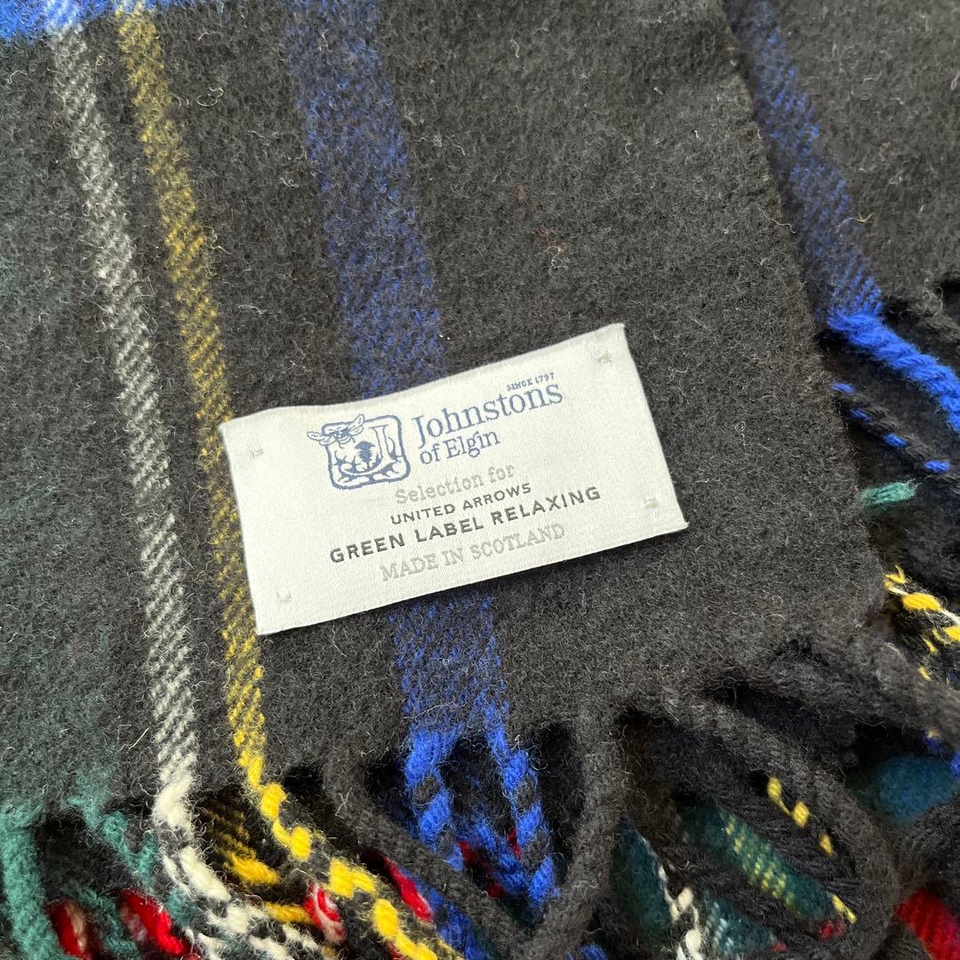 ジョンストンズ◇カシミヤ混ストール グリーンレーベル別注