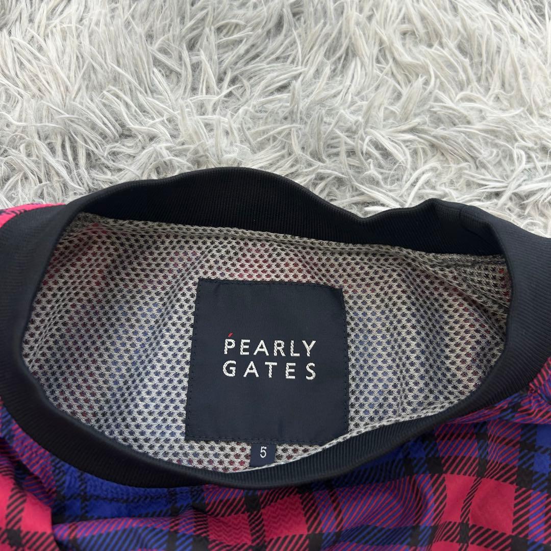 新品　パーリーゲイツ　スニード　ナイロンジャケット　ニコちゃん　チェック柄　5