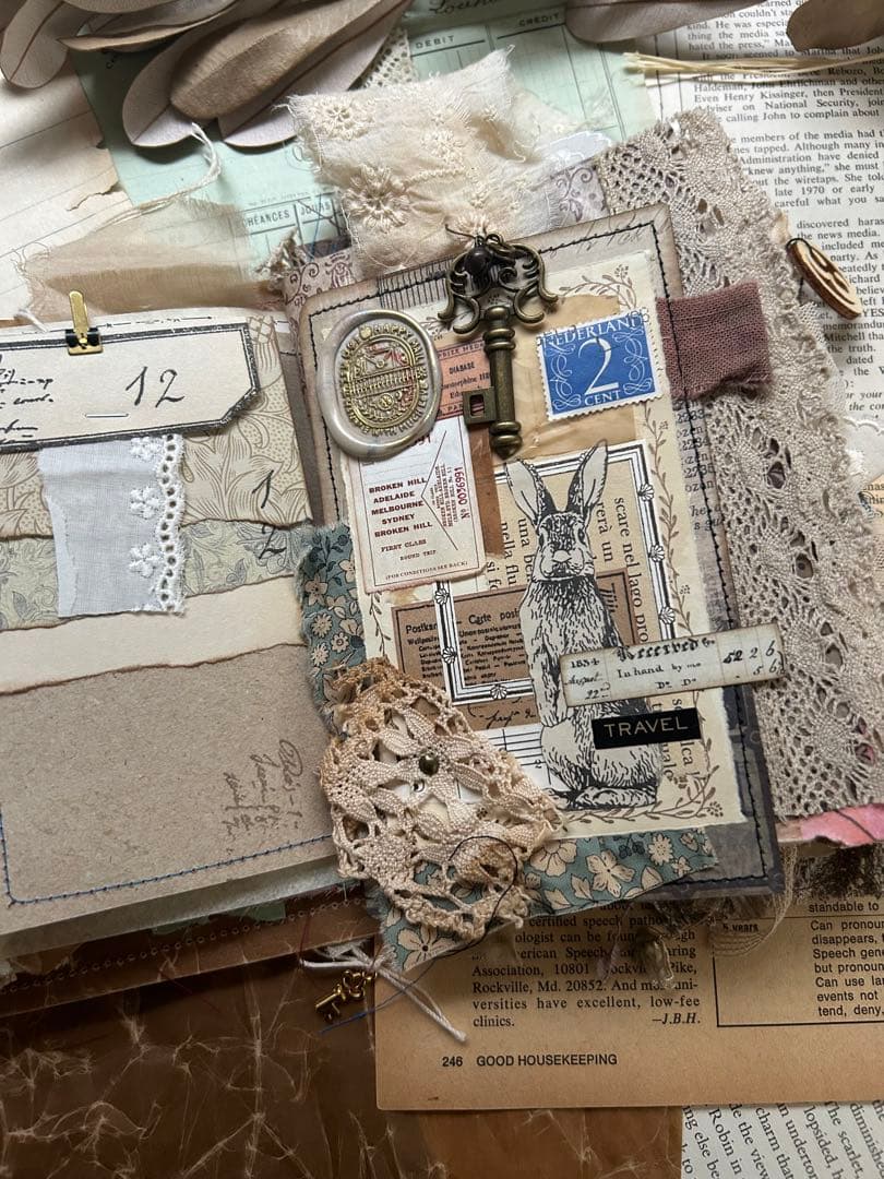 JJ-28 ジャンクジャーナル＊雑記帳＊Alice Dream junkJournal ジャンク