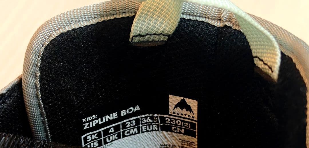 スノーボード BURTON ZIPLINE BOA KIDS 23cm