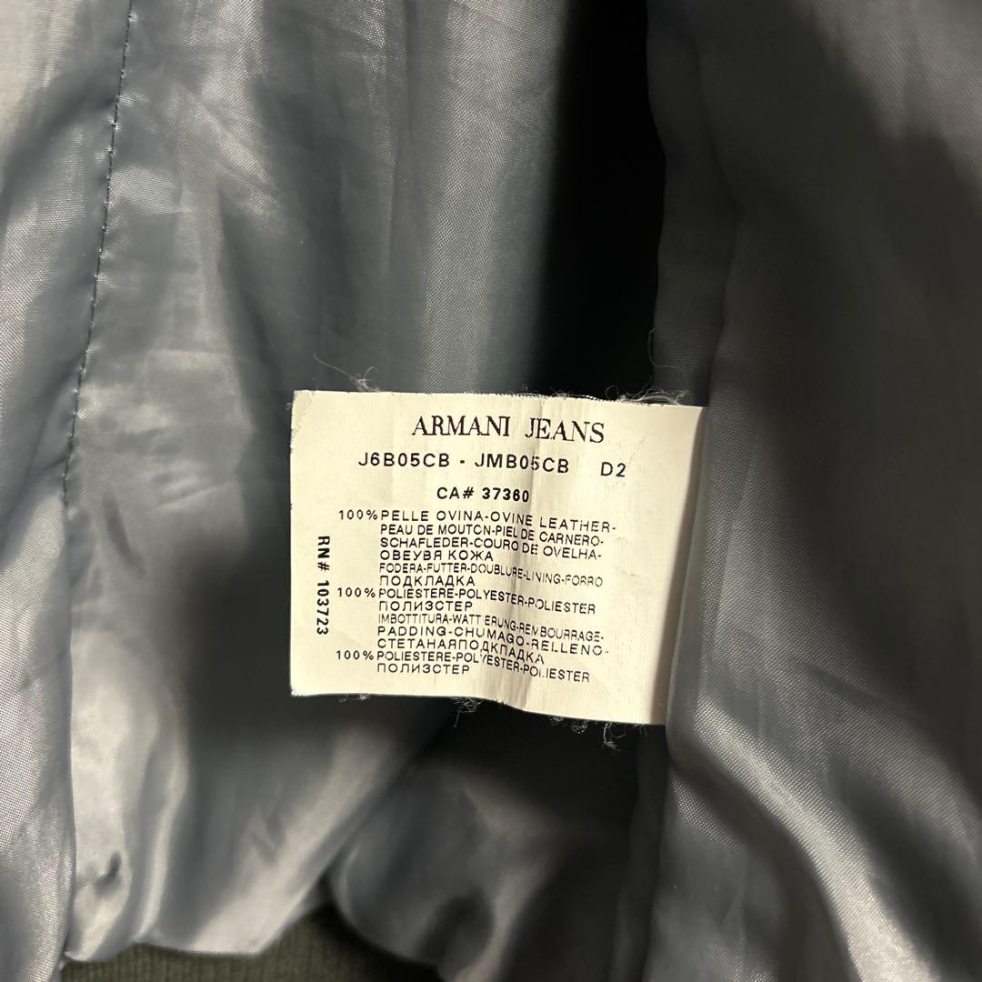 ね*む様 ARMANI JEANS leather jacket