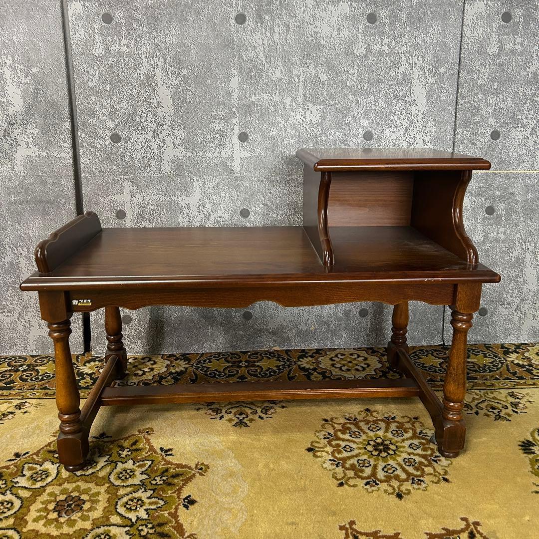 ꧁カリモク家具 karimoku꧂オールドカリモク テレフォンスタンド 電話台