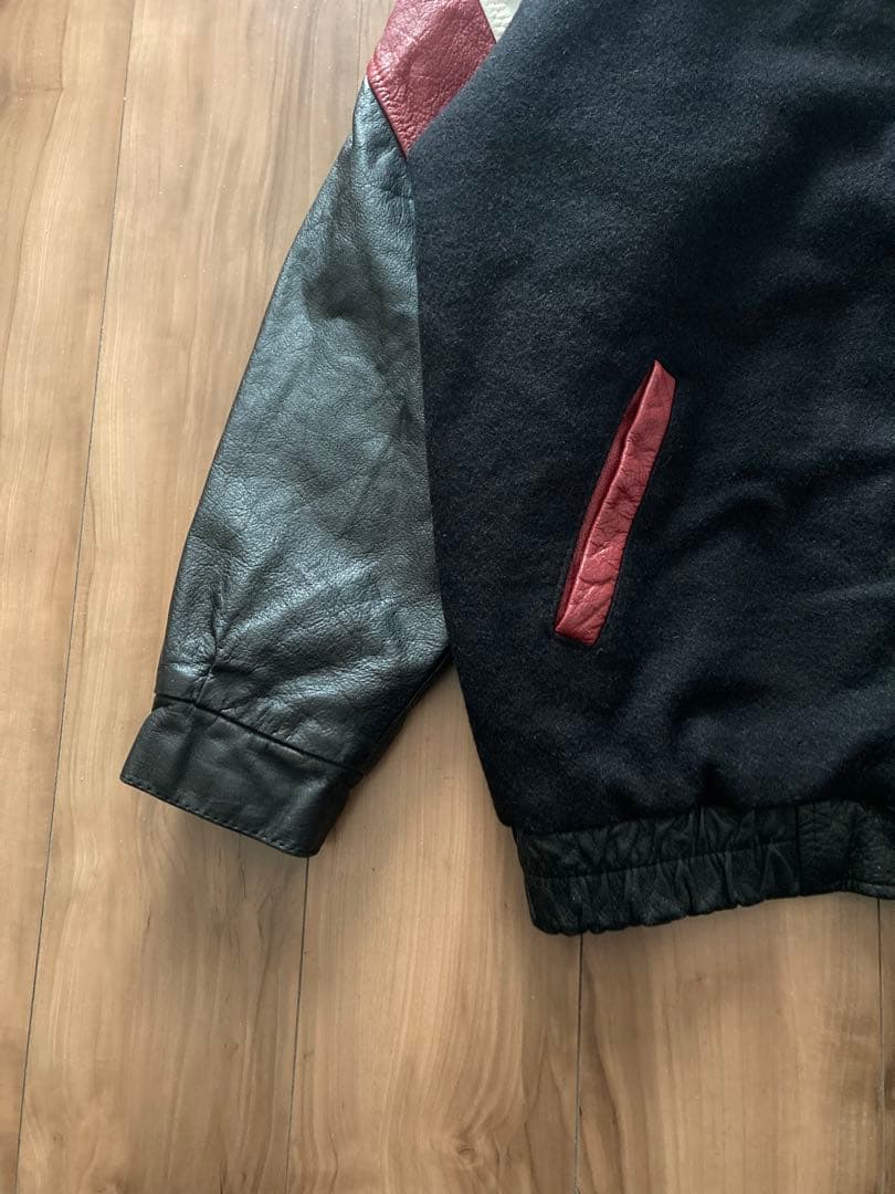 NHL Colorado Avalanche コロラドアバランチ 袖革スタジャン