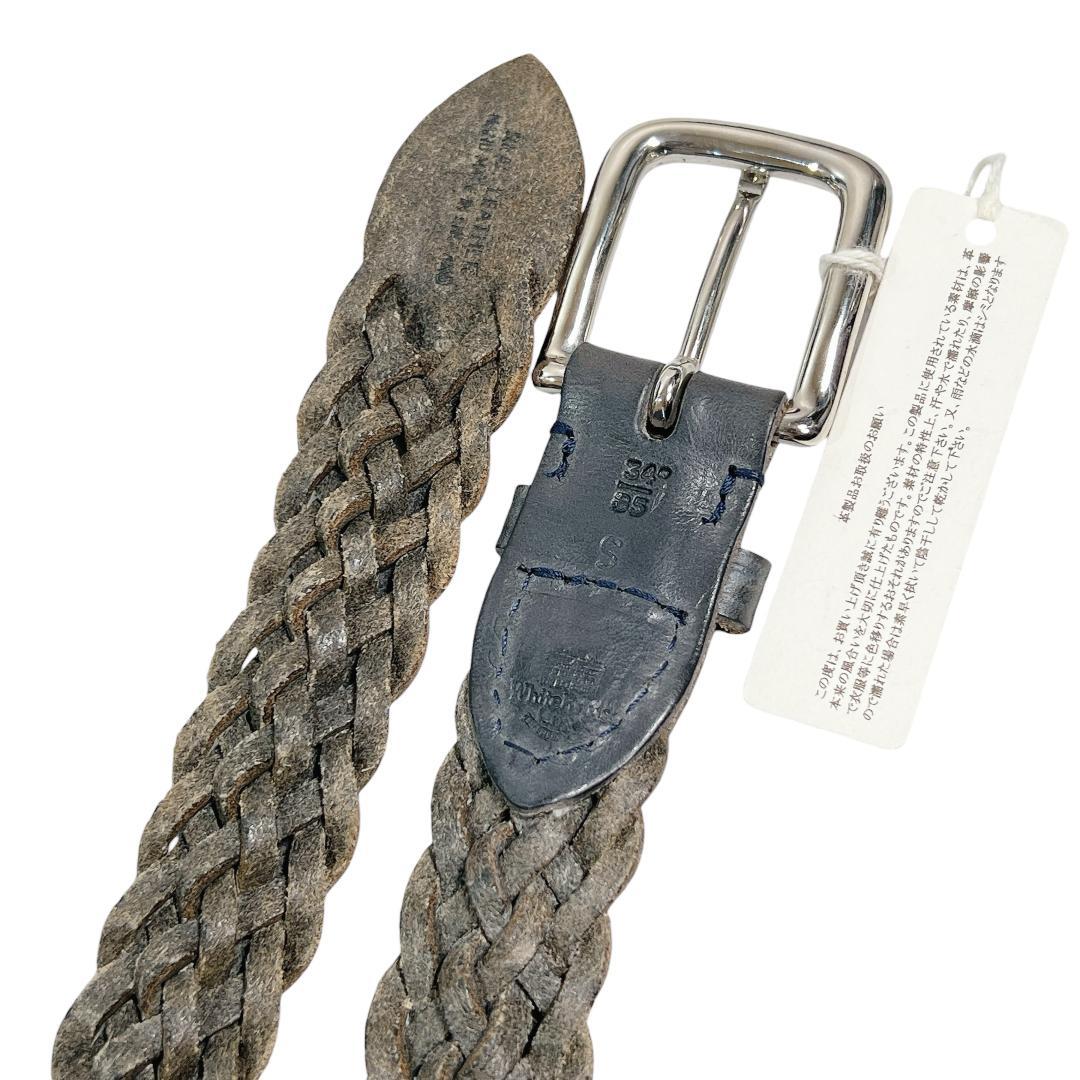 ホワイトハウスコックス28mmナローメッシュベルト 紺ネイビー34/85 M～Ｌ