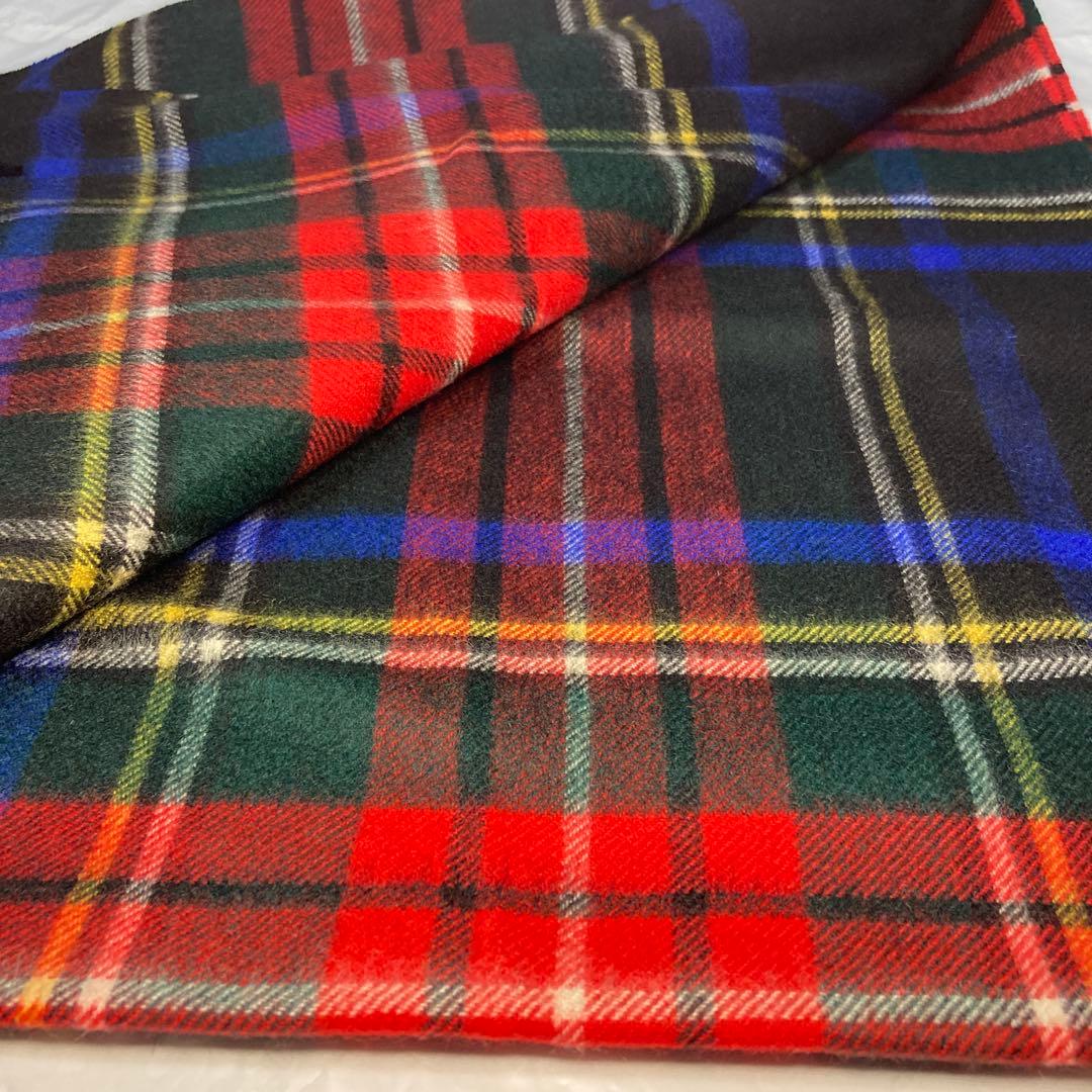 新品 ジョンストンズ カシミヤ100％ 大判ストール ブラックスチュワート