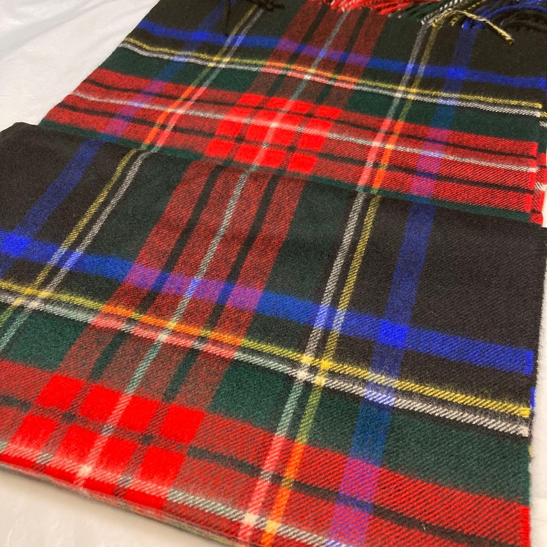 新品 ジョンストンズ カシミヤ100％ 大判ストール ブラックスチュワート