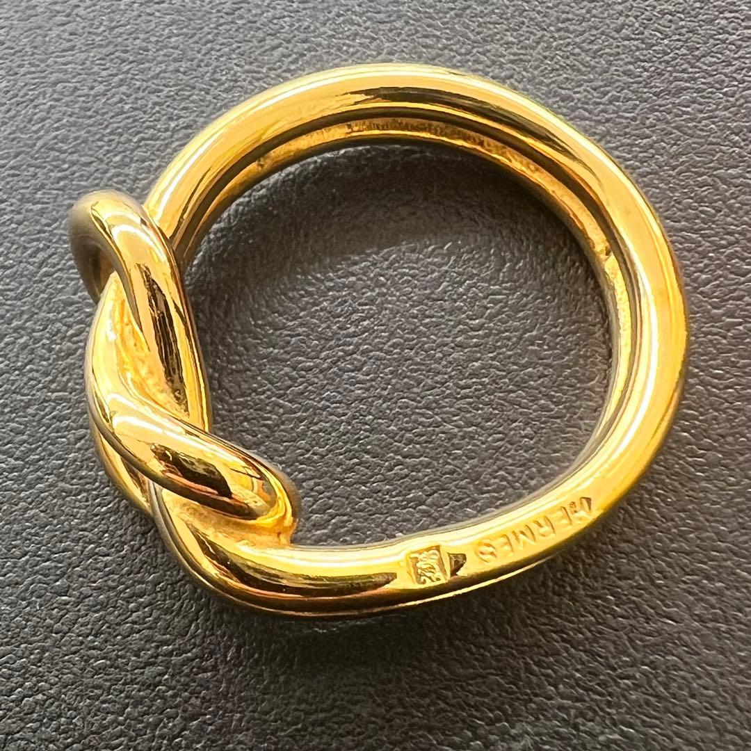 HERMES エルメス スカーフリング ゴールド