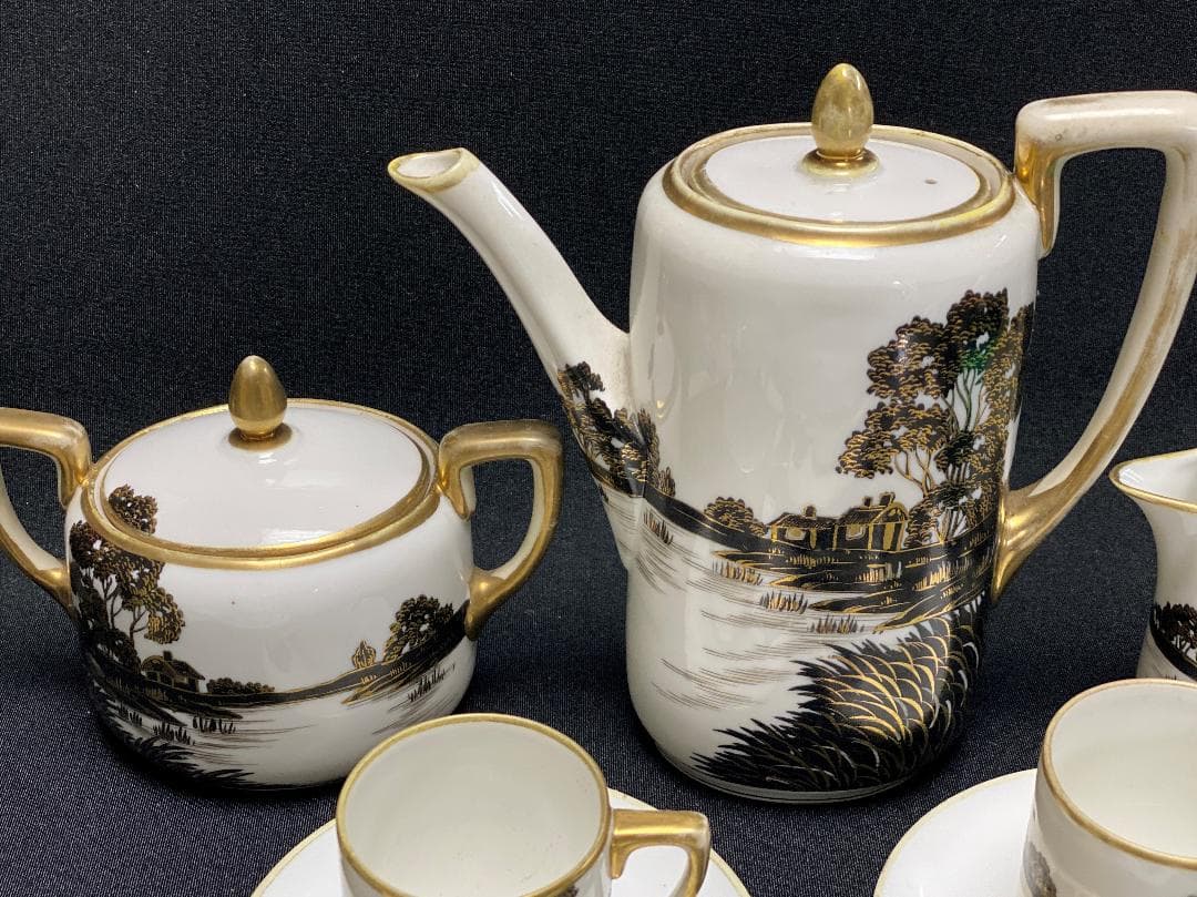 ☆オールドノリタケ 水墨画風ティーセット☆