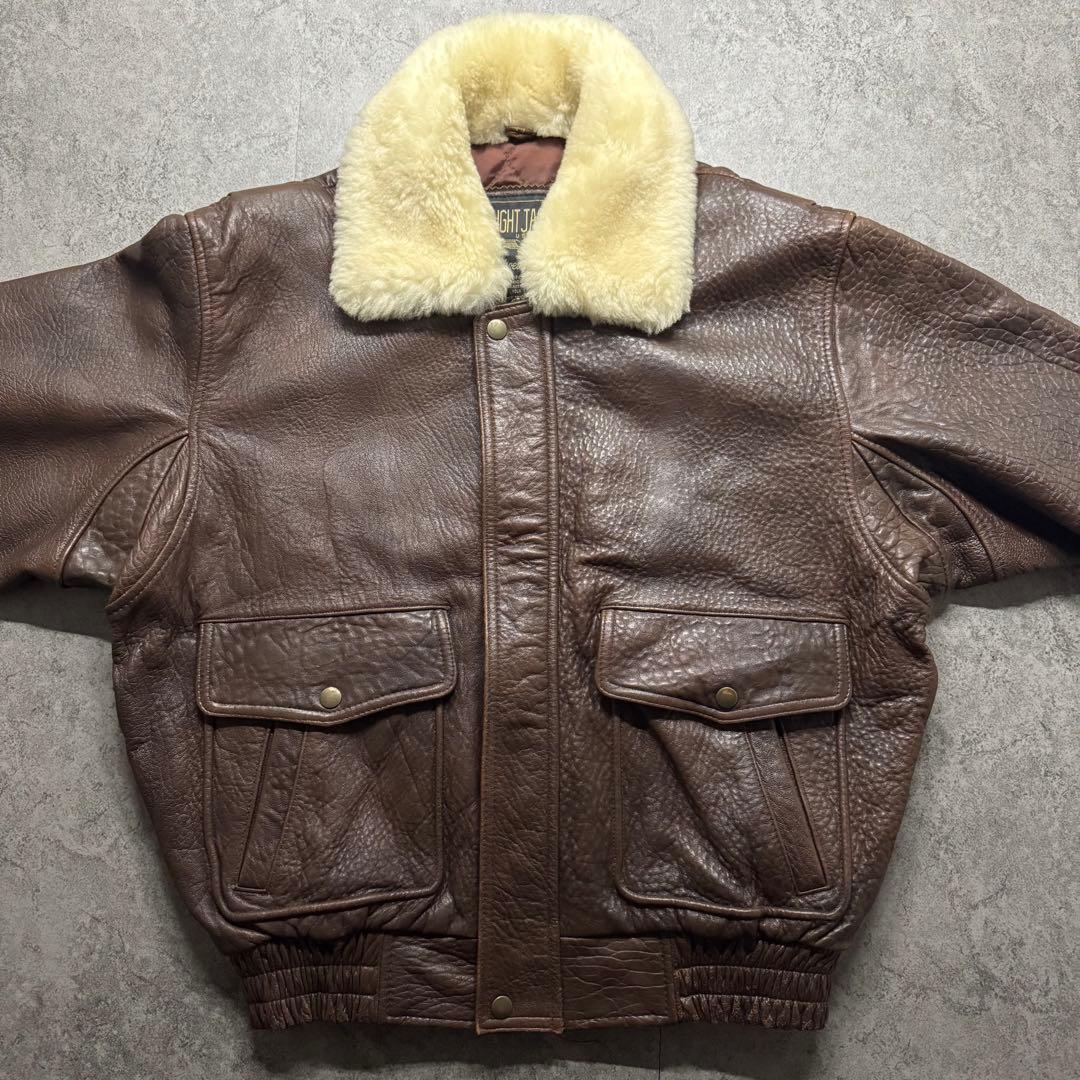 【90s vintage】フライトジャケット　G-1 A-2 シープスキン　短丈