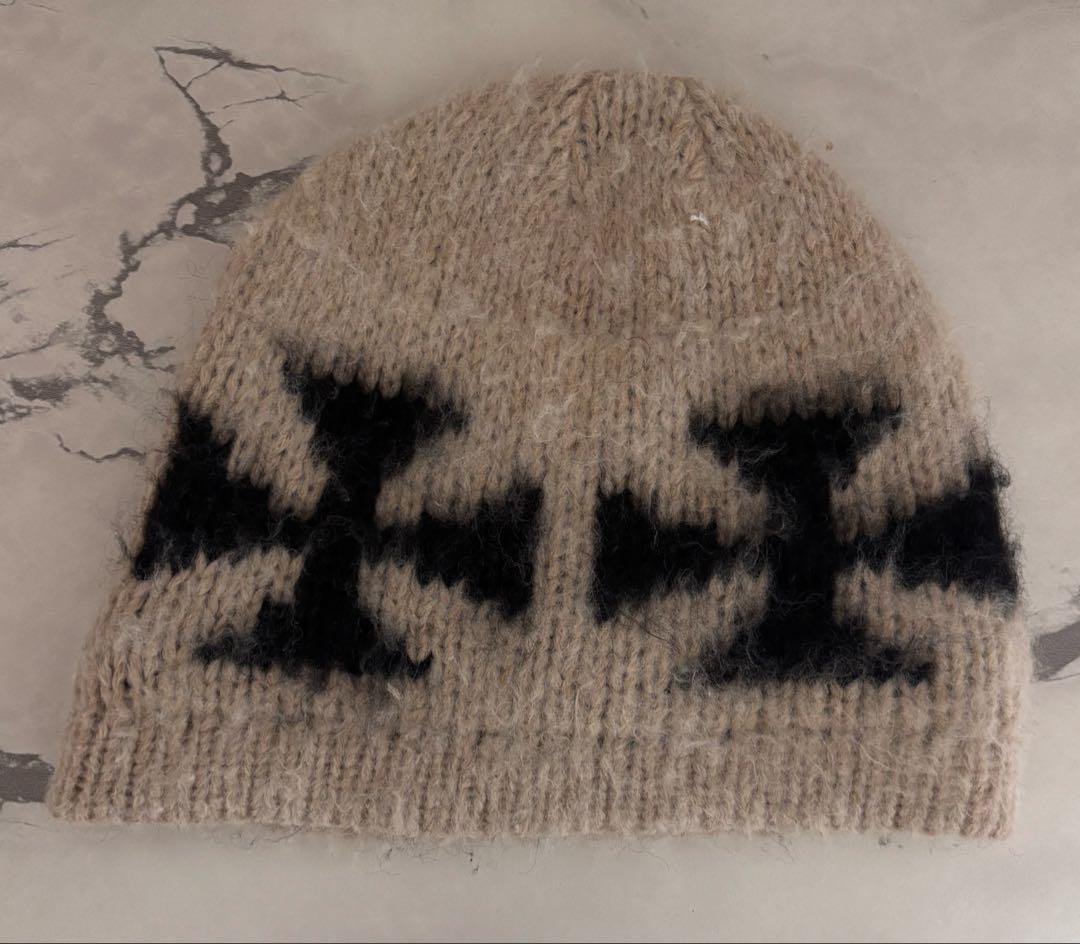 ASKYURSELFのBRUSHED CROSS BEANIE ニット　ビーニー