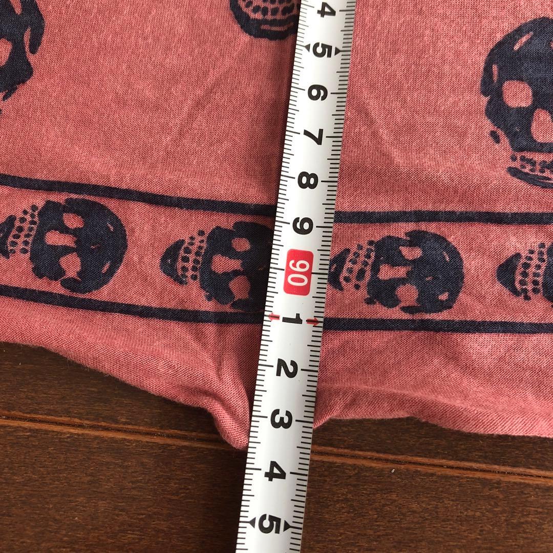 アレキサンダーマックイーン　イタリア製　モダール＆カシミヤ　大判ストール　スカル