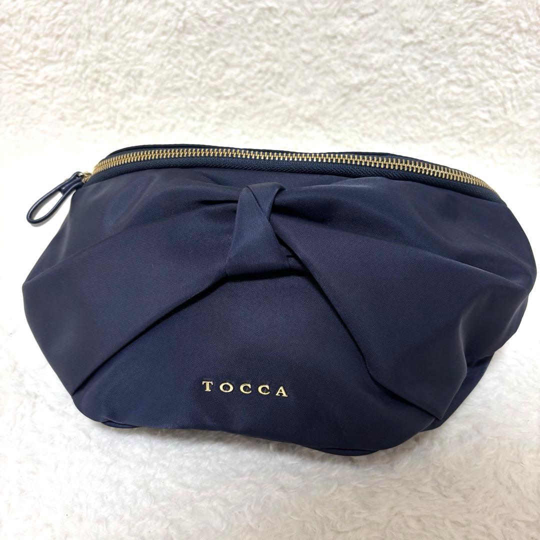 ✨️極美品✨️ TOCCA トッカ リボン ボディバッグ ウエストポーチ ネイビー