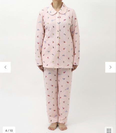 メル66984様 新品タグ付き ツモリチサト パジャマ キルト パリローズLL