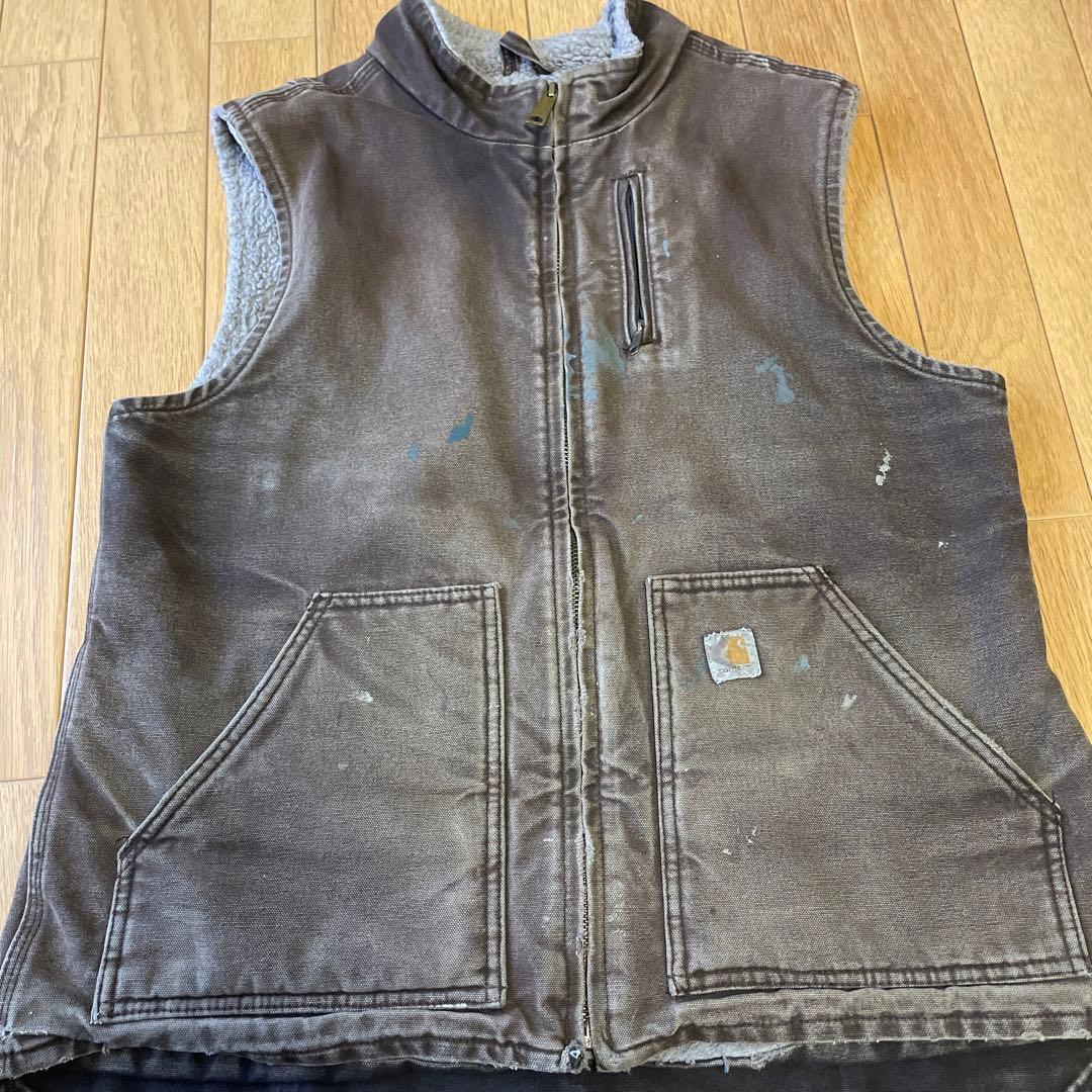Travis Scott着用】Carhartt ダッグ ボア ベスト 古着 - メルカリ