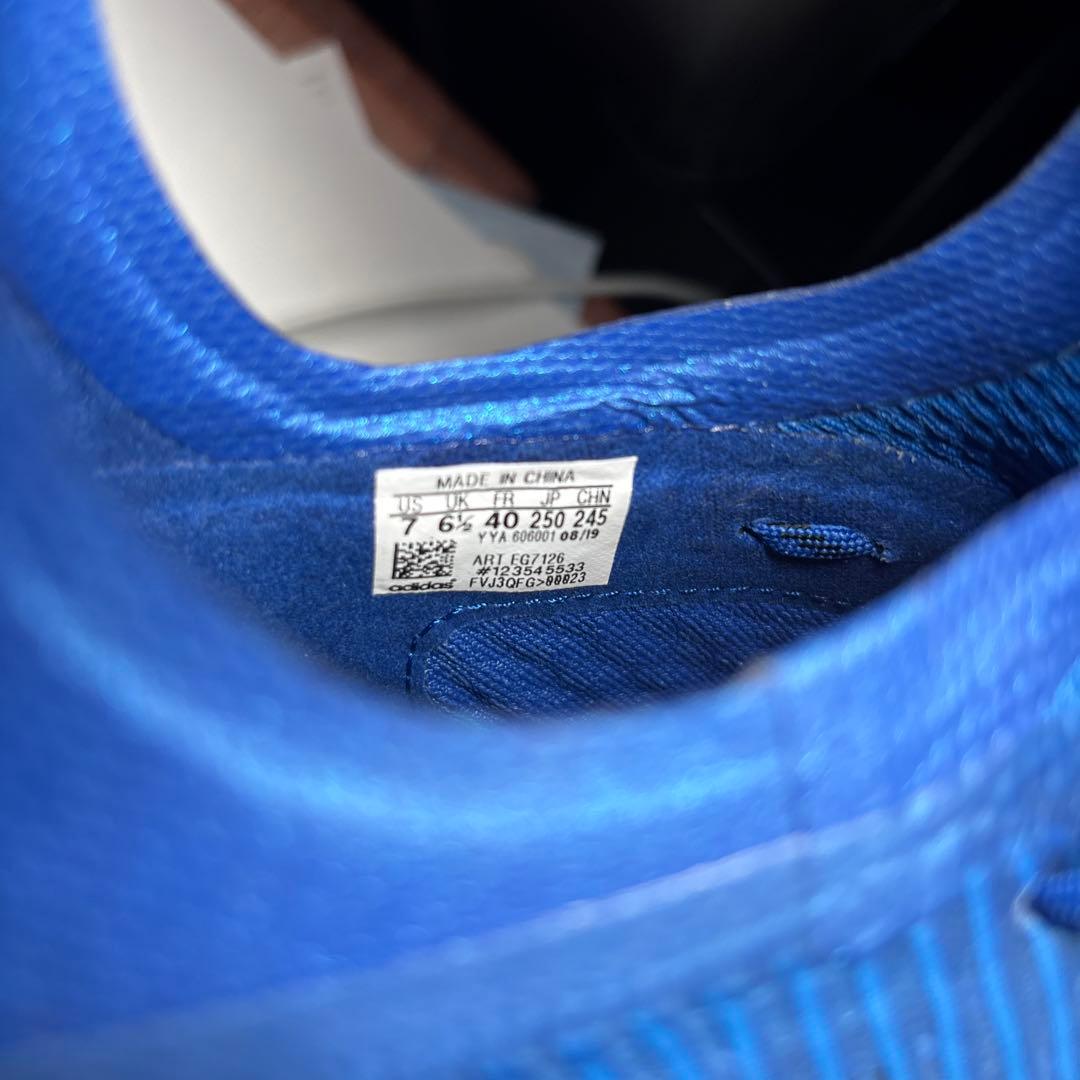 ぱ*て様 ダビド ヴィジャ サイン入り サッカーシューズ 青