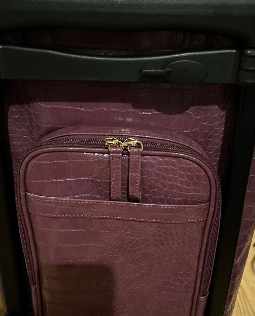 スワニー キャリーケース　クロコダイル型押し４輪ストッパー付き ＜Ｌサイズ＞