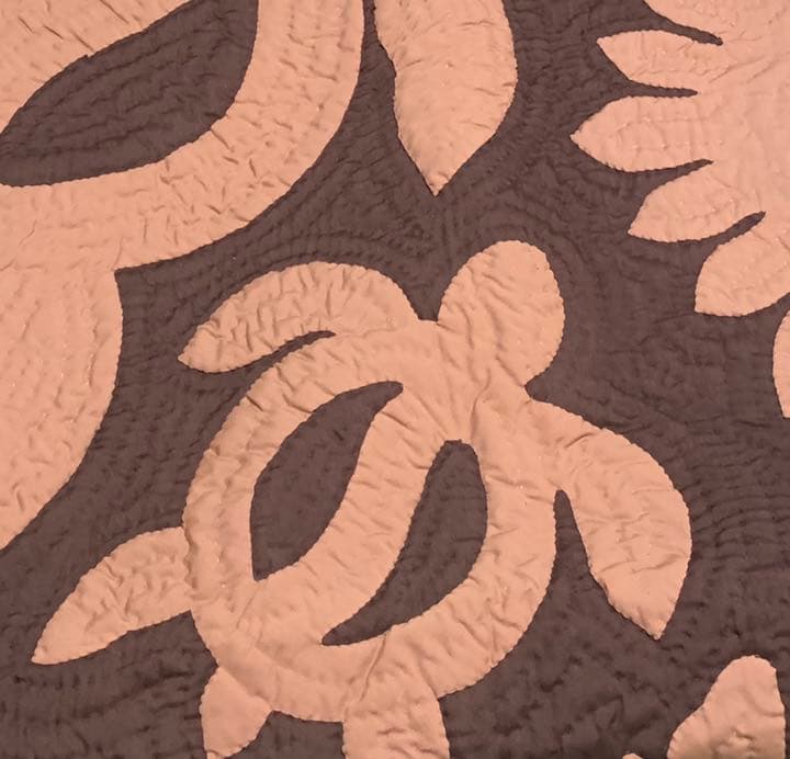 ハワイアンキルト　ホヌ柄　タペストリー　未使用