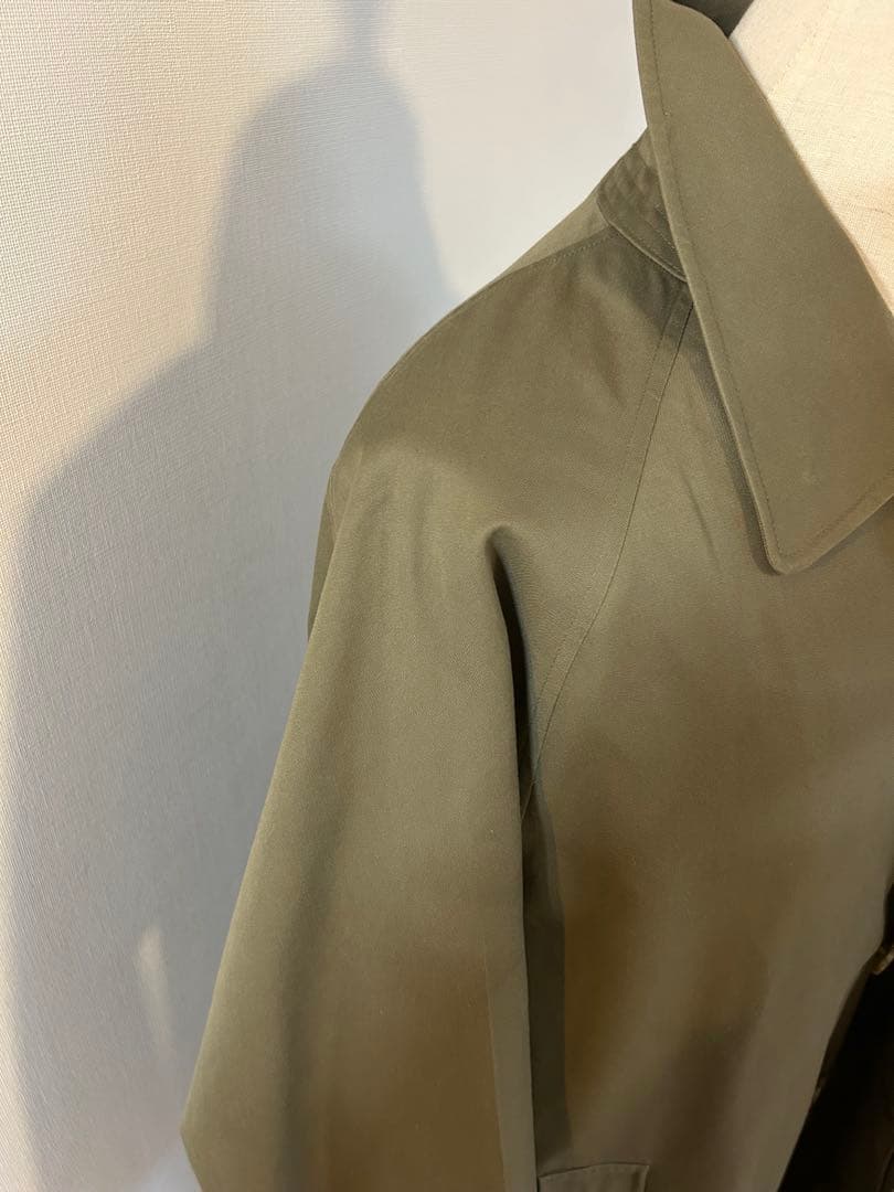 ビンテージBurberry 1枚袖 ステンカラー コート オリーブ イギリス製
