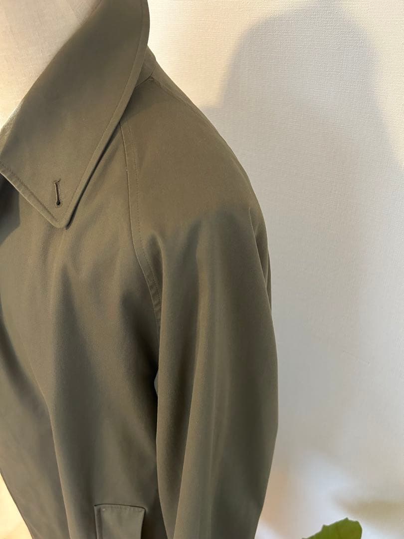 ビンテージBurberry 1枚袖 ステンカラー コート オリーブ イギリス製