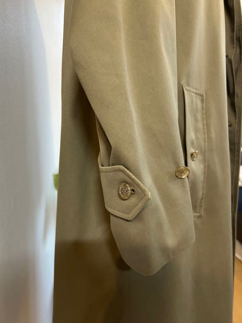 ビンテージBurberry 1枚袖 ステンカラー コート オリーブ イギリス製