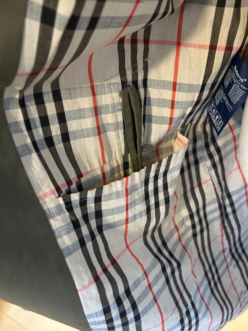 ビンテージBurberry 1枚袖 ステンカラー コート オリーブ イギリス製