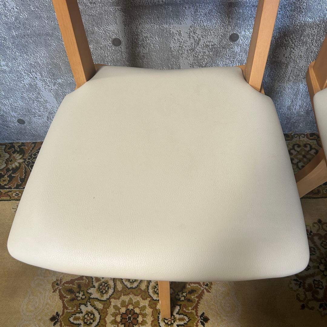 ココろん꧁ニトリ NITORI꧂回転式ダイニングチェア×4脚セット レザー