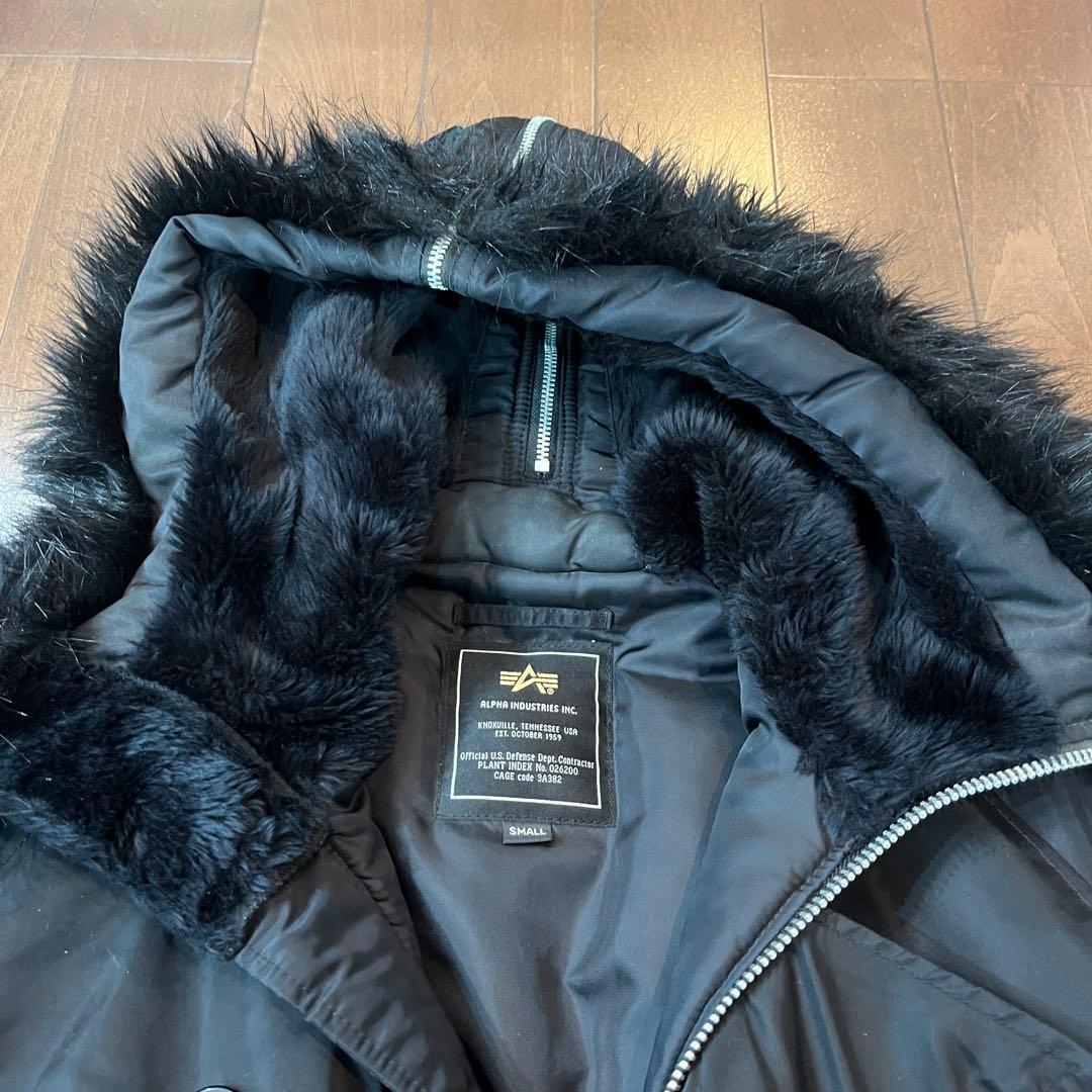 ALPHA アルファ N-2B フライトジャケット オールブラック S