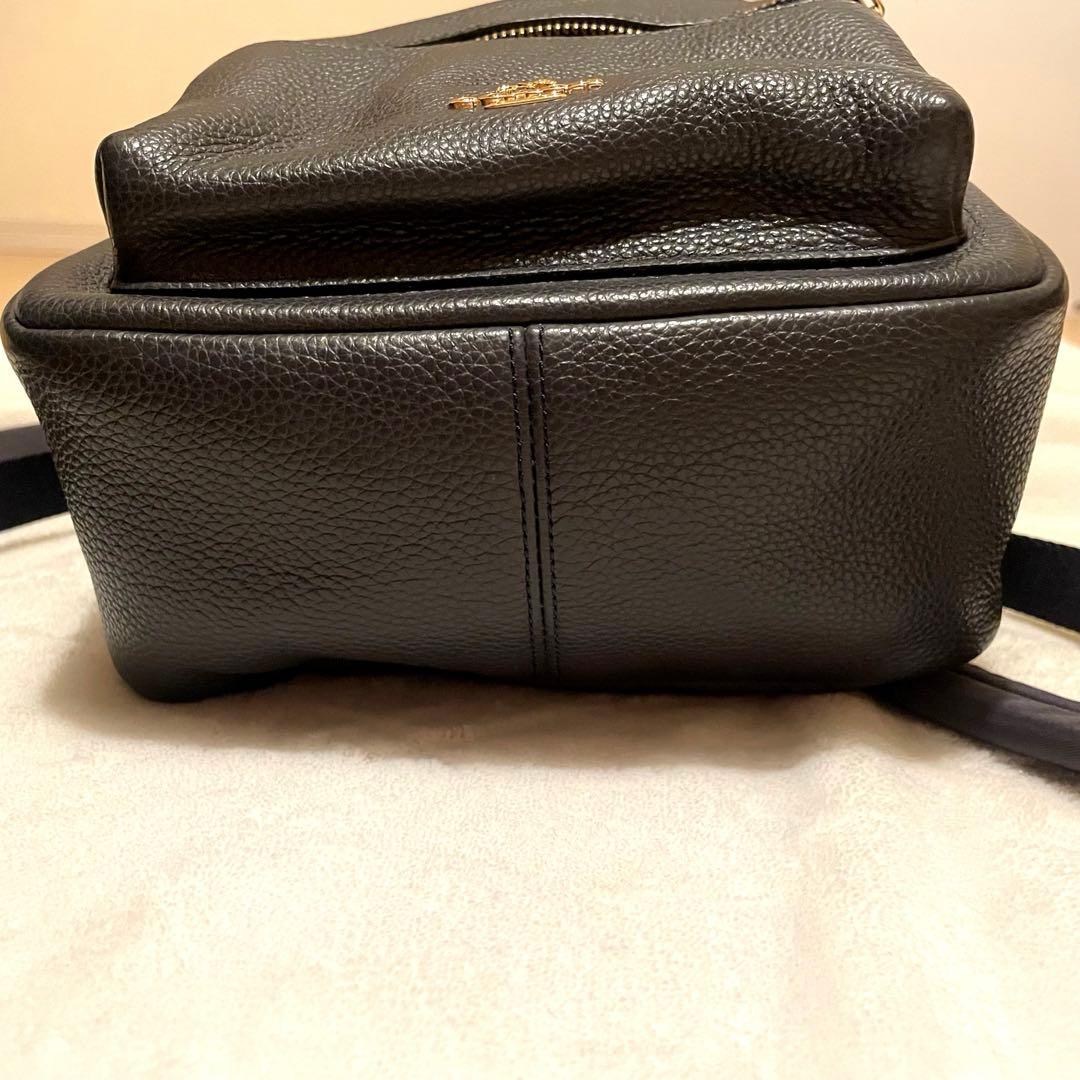 COACHコーチ　未使用　 ネイビー　レザー　しぼ革　ミニリュック　F88266