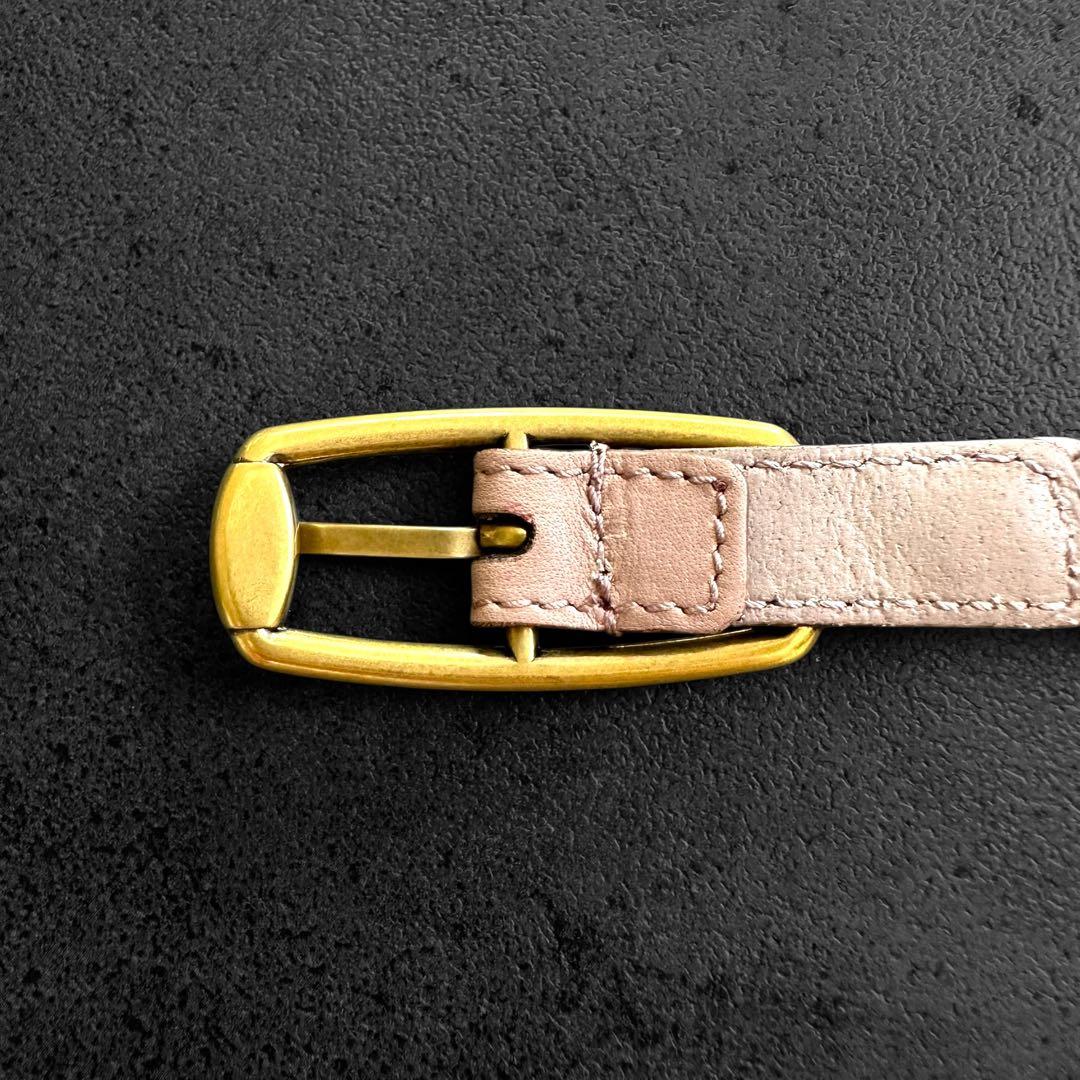 GUCCI Braided leather belt Smoky pink