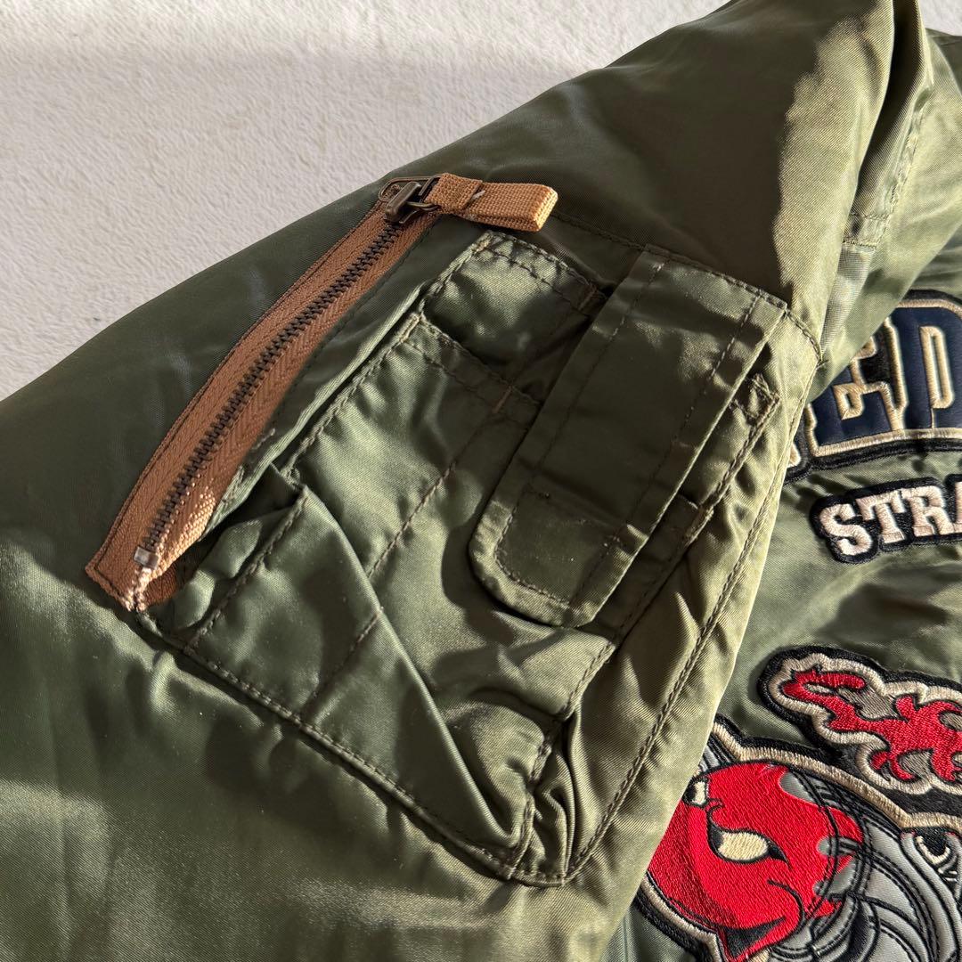 TEDMAN テッドマン MA-1 フライトジャケット カーキ ワッペン XL