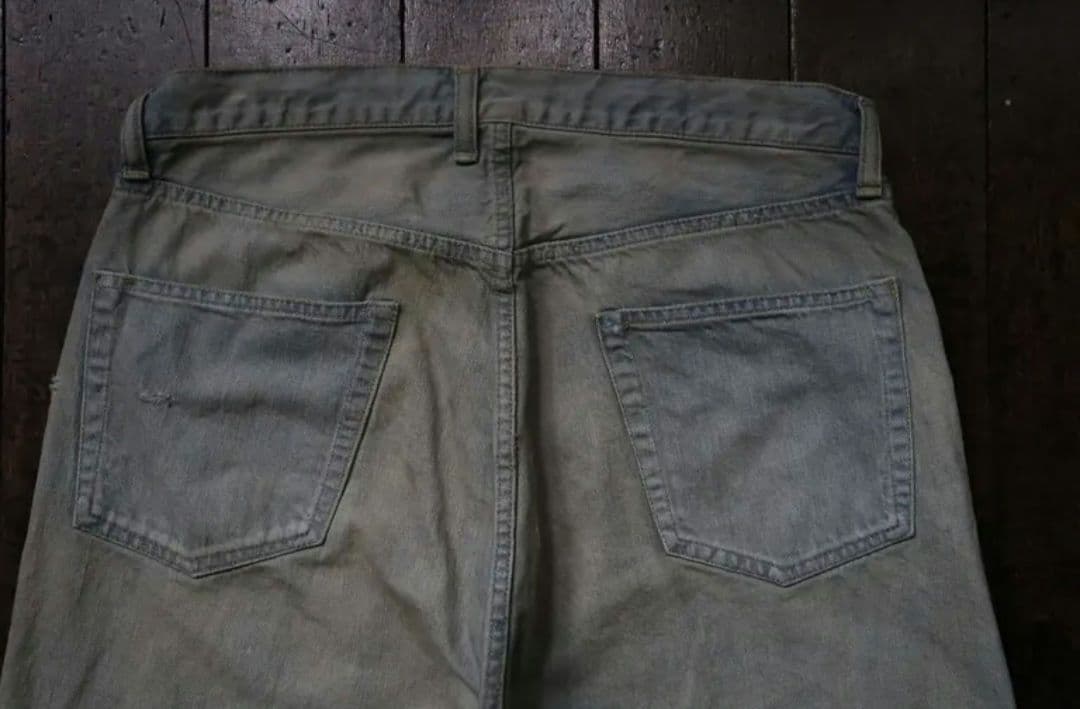 パンツ A.PRESSE Washed Denim Wide Pants 36