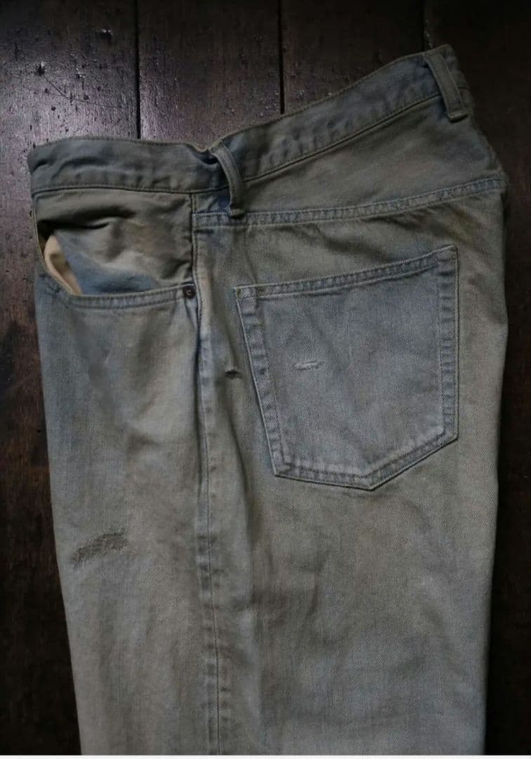 パンツ A.PRESSE Washed Denim Wide Pants 36