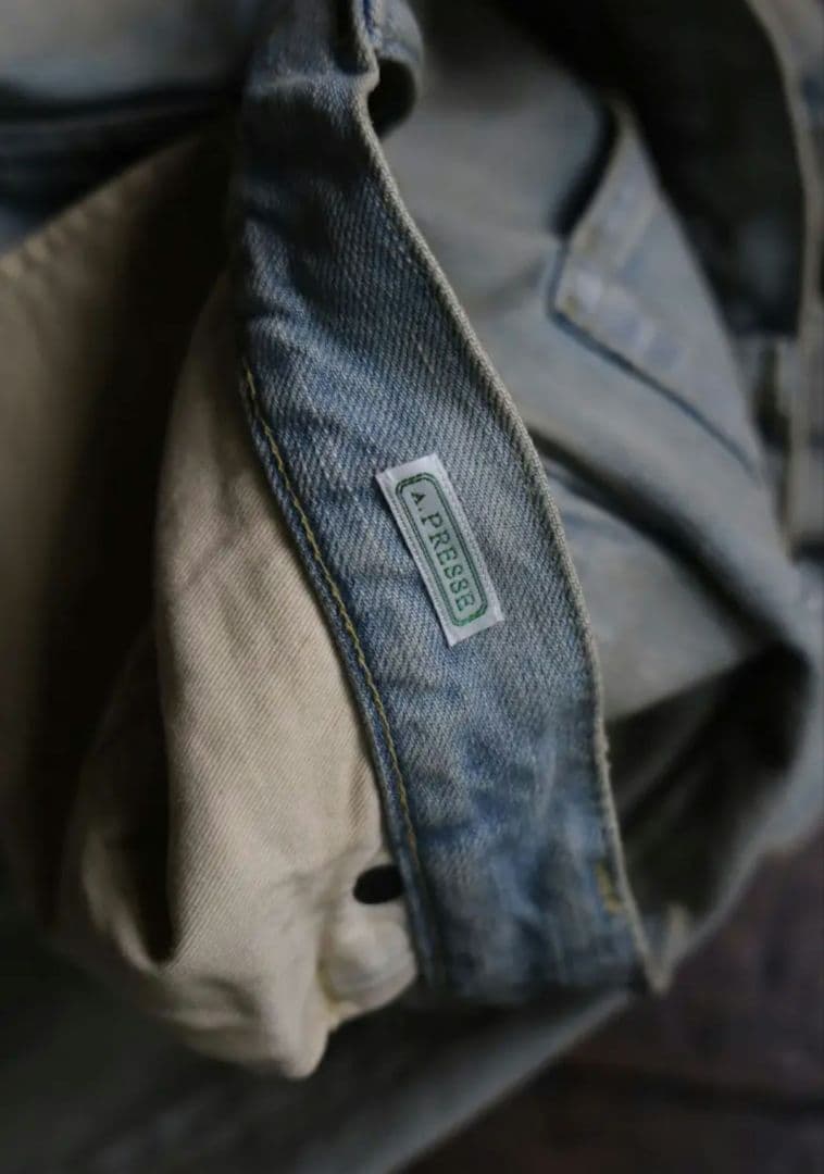 パンツ A.PRESSE Washed Denim Wide Pants 36