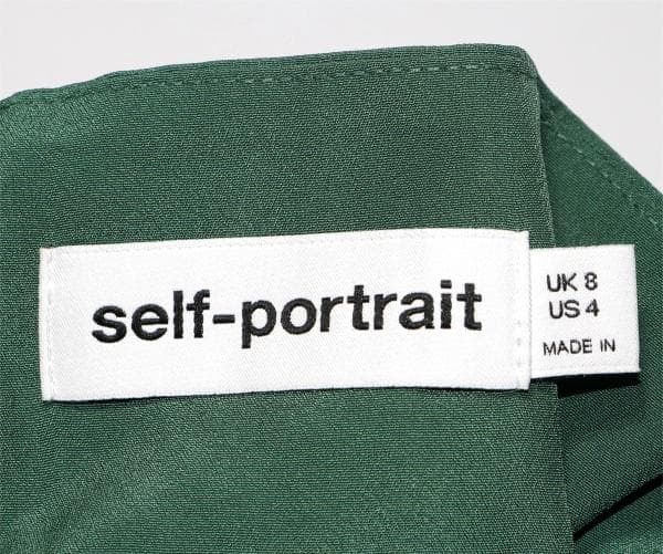 ジ*ン様 セルフポートレイト ワンピース コードレース グリーン UK8 未使用