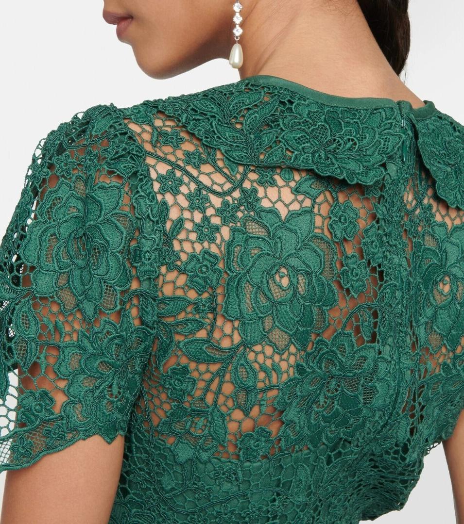 ジ*ン様 セルフポートレイト ワンピース コードレース グリーン UK8 未使用