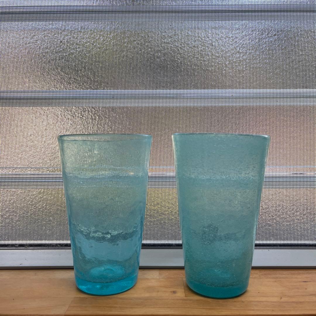 横山秀樹 グラス 吹きガラス 泡