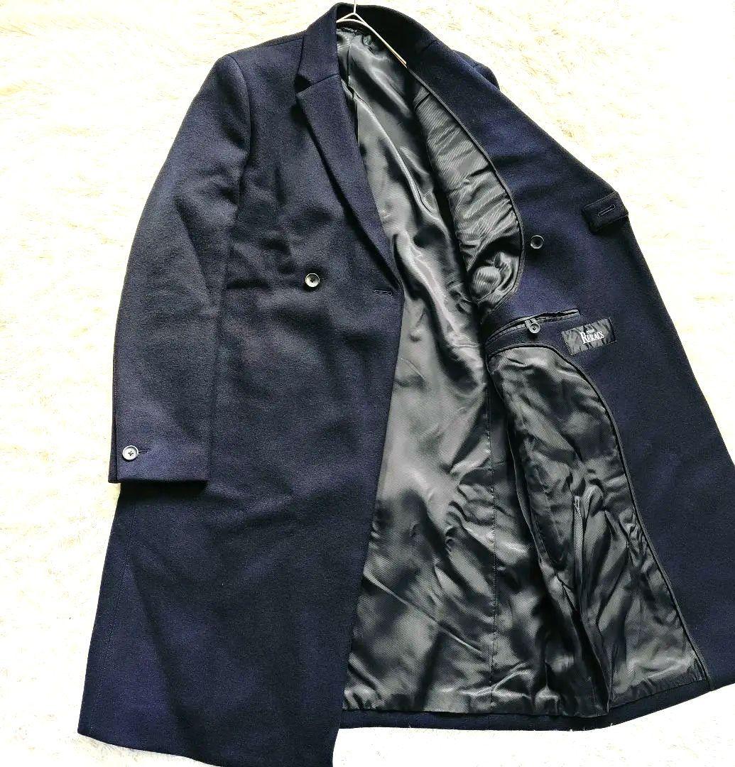 【美品】The reracs／チェスターコート／サイズ46／ネイビー