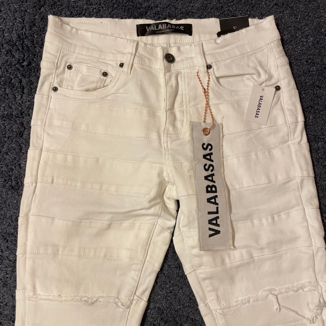 バラバサス　ホワイト　パネル　29 VALABASASスキニーフレアダメージ