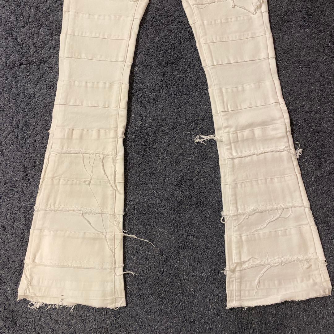 バラバサス　ホワイト　パネル　29 VALABASASスキニーフレアダメージ