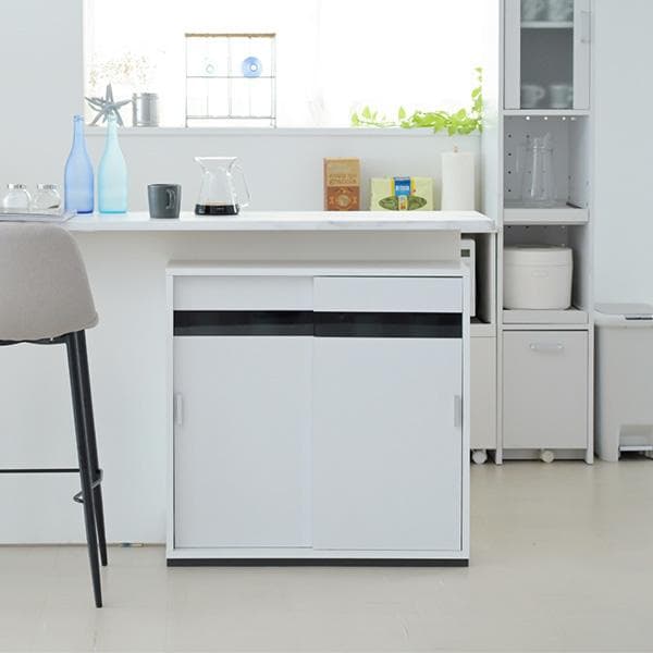 開店記念セール！！ カウンター下収納 引き戸 薄型 幅80㎝