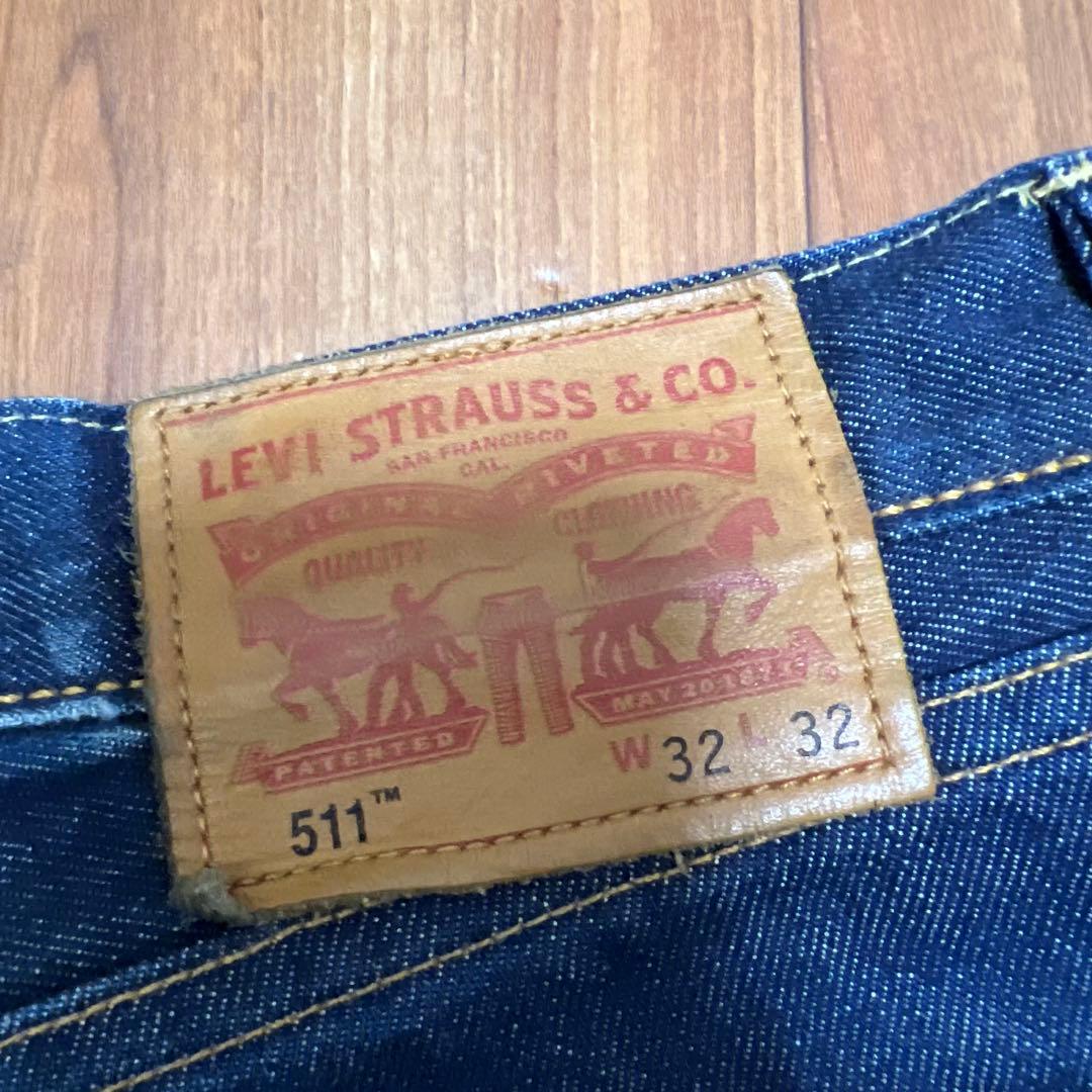 米国製 Levi's 511コーンデニム ホワイトオーク 赤耳 VステッチW32
