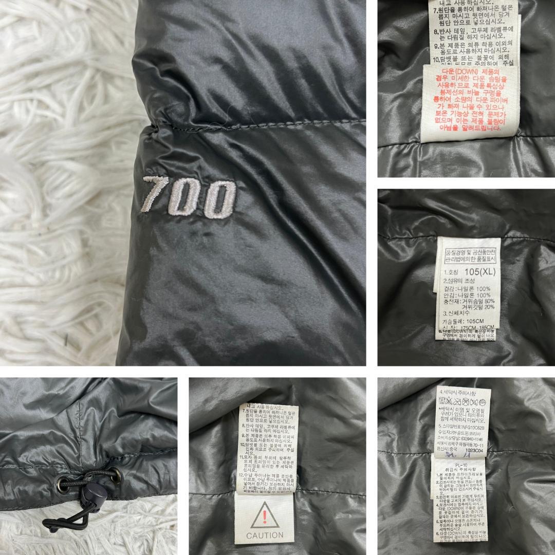 《美品》ザノースフェイス ダウンジャケット メンズ グレー 105 (XL)