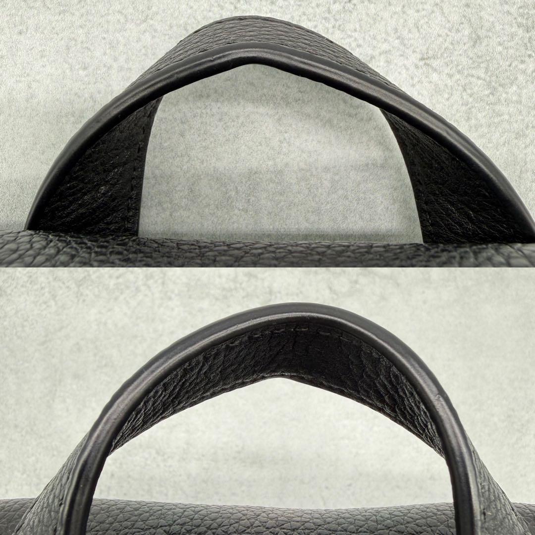 【美品】COACH コーチ ミニリュック レザー ブラック ターンロック 巾着型