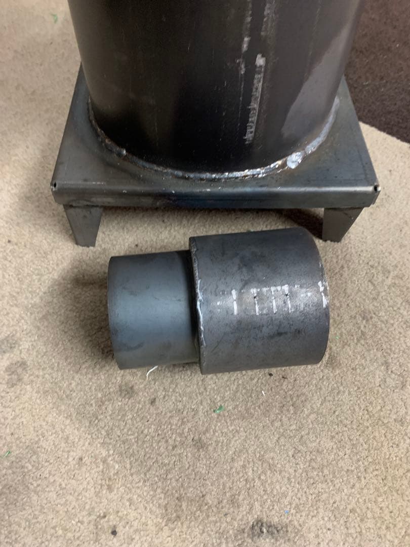 廃油ストーブ 煙突アダプタ付き80mm、100mm煙突使えます。 - ストーブ