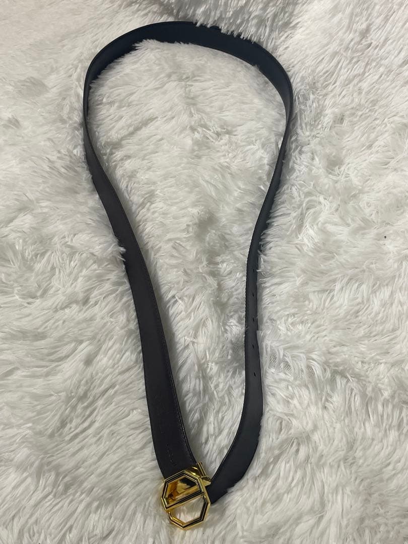 美品　DIOR ディオール ロゴバックル 本革リバーシブル ベルト 箱付き