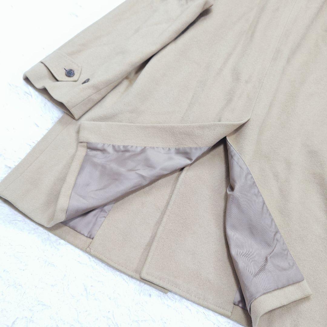 【ジェイプレス】カシミヤ羊毛ステンカラーコート 比翼ボタン 通勤 J.PRESS