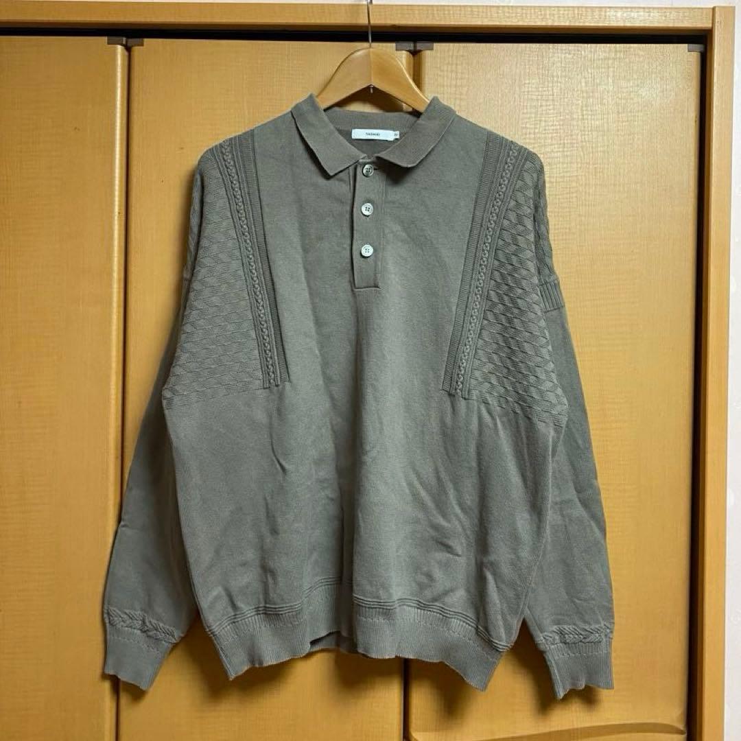 YASHIKI ヤシキ Hatsushimo Knit Polo ニットポロ