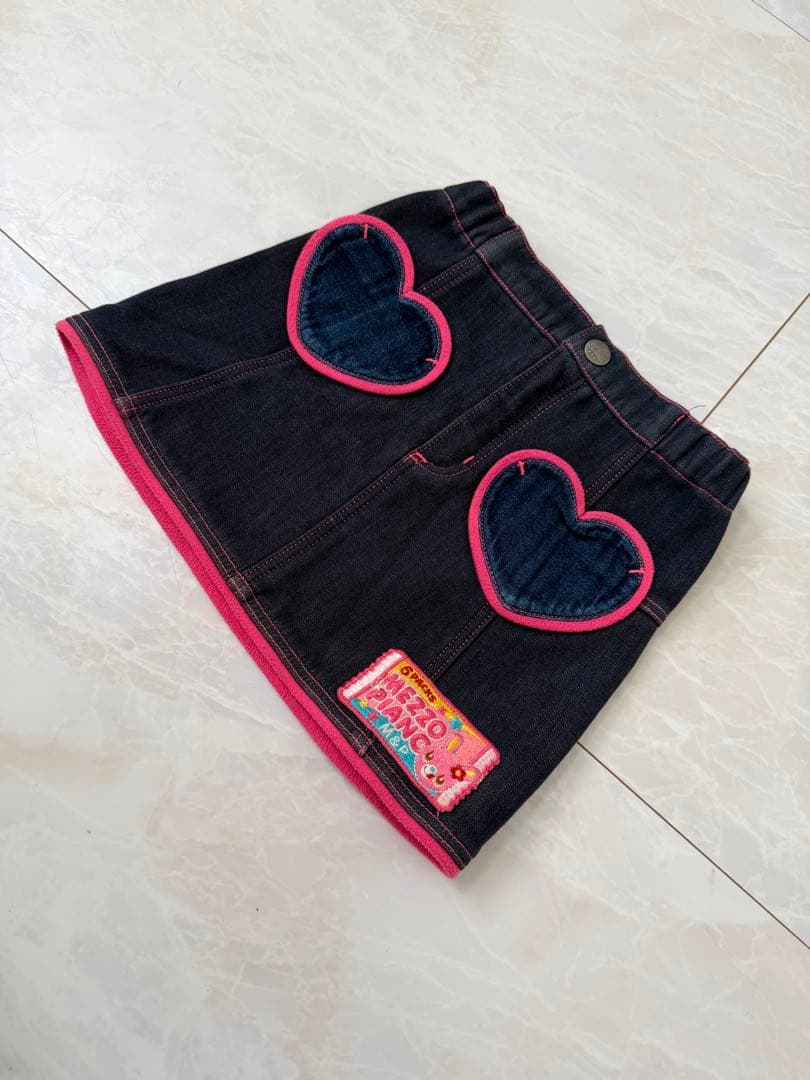 平成レトロ ミミポポちゃん メゾピアノ 裏起毛 100 ハートポケット